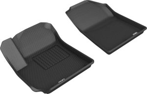 Kia Soul Floor Mats - Front - 3D MAXpider - KAGU Series - Black - 2020